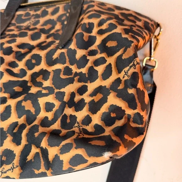 Jimmy Choo Black and Brown Leopard Shoulder Bag - Picture 9 of 14